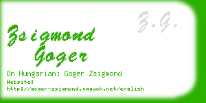 zsigmond goger business card